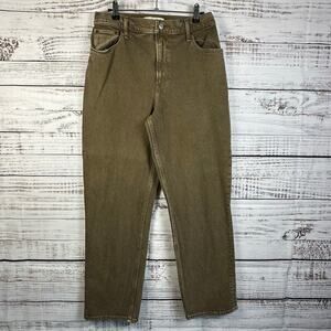 Womens Abercrombie Fitch 90s Straight Ultra High Rise Brown Denim Jeans 29 SHORT